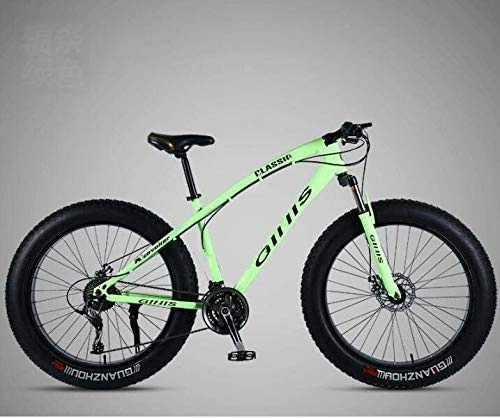Fat Tyre Mountain Bike : GMZTT Unisex Bicycle 26 Inch Bicycle Mountain Bicycle Hardtail for Men's Womens, Fat Tire MTB Bikes, High-Carbon Steel Frame, Shock-Absorbing Front Fork And Dual Disc Brake
