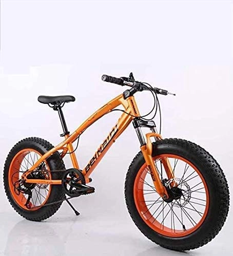 Fat Tyre Mountain Bike : GQQ Variable Speed Bicycle, Fat Tire Men's Mountain Bike, Dual Disc Brakes / High Carbon Carbon Frame Bikes, Snowmobile Beach Bike, J, 27 Speed, J