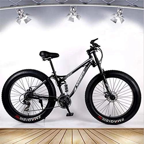 Fat Tyre Mountain Bike : HCMNME durable bicycle Adult Fat Tire Mountain Bike, Snow Bike, Double Disc Brake Cruiser Bikes, Beach Bicycle 26 Inch Wheels Alloy frame with Disc Brakes (Color : B)