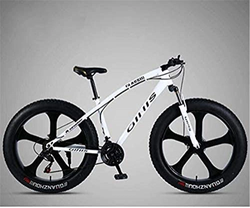 Fat Tyre Mountain Bike : HCMNME durable bicycle Mountain Bike Bicycle, 264.0 Inch Fat Tire MTB Bike, Men's Womens Hardtail Mountain Bike, Shock-Absorbing Front Fork And Dual Disc Brake Alloy frame with Disc Brake