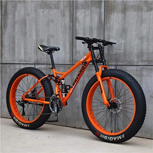 Fat Tyre Mountain Bike : HCMNME durable bicycle, Mountain Bikes, Mountain Bicycle, Fat Bike Snow Bike 26 Inch 21 / 24 / 27 / 30 Speed Fat Tyre Mountain Bike Bicycle Cruiser Bicycle Beach Ride Alloy frame with Disc Brakes