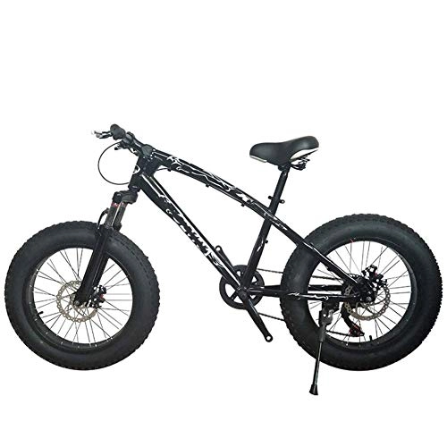 Fat Tyre Mountain Bike : HY-WWK Adults Off-Road Mountain Bike, Dual Disc Brake 20 / 26 inch Snow Beach Bike 4.0 Fat Tires Adjustable Seat, White, B 30 Speed, Black