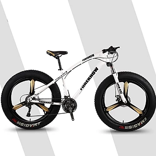 Fat Tyre Mountain Bike : ITOSUI 20 / 24 / 26 * 4.0 Inch Thick Wheel Mountain Bikes, Adult Fat Tire Mountain Trail Bike, 7 / 21 / 24 / 27 / 30 Speed Bicycle, High-carbon Steel Frame, Mens Youth / Adult Fat Tire Mountain Bike