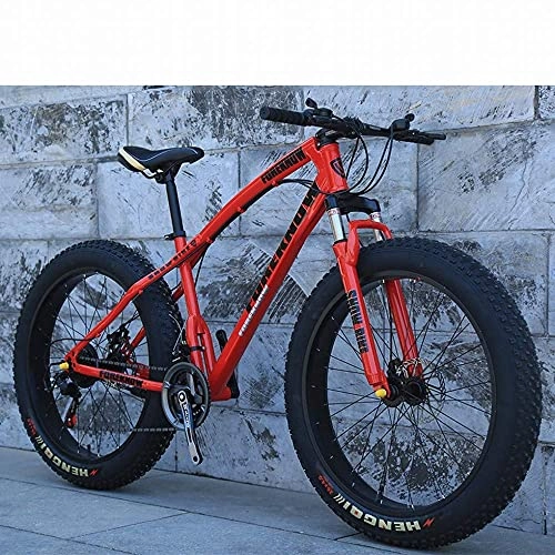 Fat Tyre Mountain Bike : JIAWYJ YANGHONG-Sport mountain bike- Variable Speed Off-Road Beach Snowmobile Adult Super Wide Tire Mountain Bike Male and Female Student Bicycle, E, 24 Inches OUZHZDZXC-1 (Color : D, Size : 20 Inches)