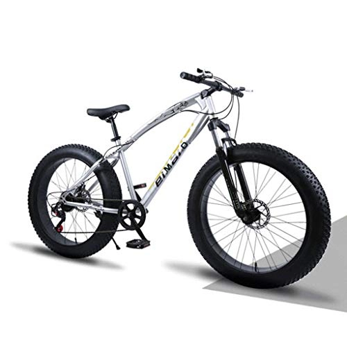 Fat Tyre Mountain Bike : JXJ 26 Inch Bike High Carbon Steel Mountain Bikes 7 / 21 / 24 / 27 Speed Full Suspension Mtb Bicycle for Men / women