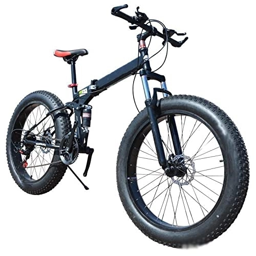Fat Tyre Mountain Bike : KDHX 20 Inch Mountain Bike Fat Tire High Carbon Steel Tailless Frame Multiple Colors for Adult Men Bicycle Outdoor Sports and Commuting (Size : 26 inches)