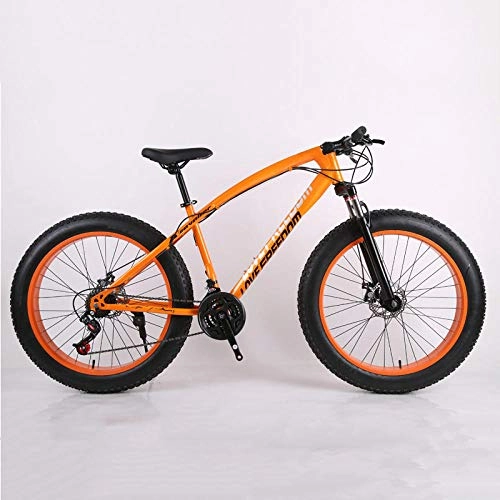Fat Tyre Mountain Bike : KNFBOK mens bikes mountain bike Mountain Bike 21Speeds Off-road gear reduction Beach Bike 4.0 big tire wide tire bicycle adult Adapt to a variety of road conditions yellow