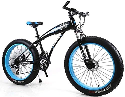 Fat Tyre Mountain Bike : LBWT Mens Mountain Bike, 7 / 21 / 24 / 27 Speeds Folding Bicycle, 26 Inch Fat Tire Road Bicycle, With Disc Brakes And Suspension Fork (Color : D, Size : 7 Speed)