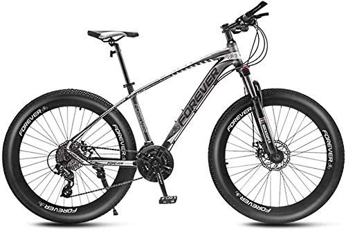 Fat Tyre Mountain Bike : LBYLYH 27.5-Inch Mountain Bikes, Adults 24 / 27 / 30 / 33-Speed Mountain Bike Hardtail, Aluminum Frame, All Terrain Mountain Bike, D, 27 Speed