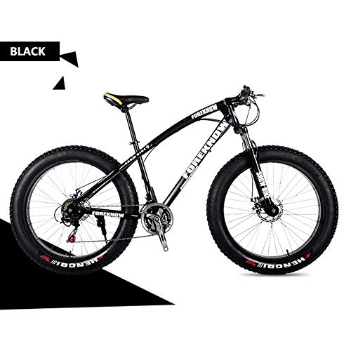 Fat Tyre Mountain Bike : LDLL Mountain Bike Adult 26 Inch, Double Disc Brake Variable Speed Bikes, Hard Tail Beach Snowmobile Bicycle, Outdoor Riding Bicycle for Country Men's Mountain Bikes