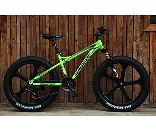 Fat Tyre Mountain Bike : LFEWOZ 26 Inches Mountain Bike for Mens Adults And Teenagers, Fat Tire Beach Snowmobile Bicycle Big Wheels MTB Bikes Variable Speed ​​Cruiser Bicycles