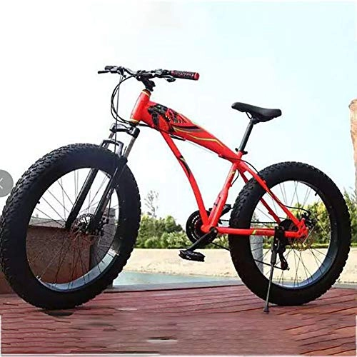 Fat Tyre Mountain Bike : LITI Adult Mountain Bike, 7 / 21 / 24 / 27 Speeds, 24 Inch Wheels, Mens Medium Frame, red, 24 speed
