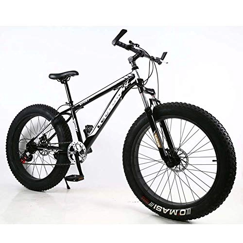 Fat Tyre Mountain Bike : LJXiioo Fat Bike 26 Wheel Size And Men Gender Fat Bicycle From Snow Bike, Fashion Mtb 21 Speed Full Suspension Steel Double Disc Brake Mountain Mtb Bicycle, E