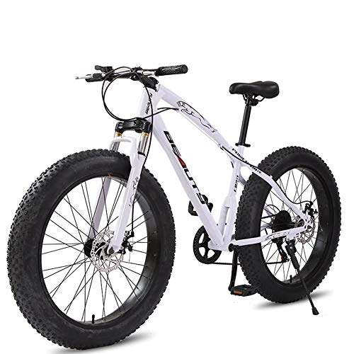 Fat Tyre Mountain Bike : LYRWISHJD Hard Tail Mountain Trail Bikes High Carbon Steel Outroad Bicycles Exercise Bikes With 4.0 Inch Wide Tire For Adult Student Sports Fitness Cross Country (Size : 26 inch, 速度 Speed : 27 Speed)