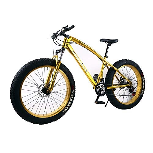 Fat Tyre Mountain Bike : LYRWISHJD Specialized Mountain Bike 4.0 Fat Tire Mountain Bike Outroad Mountain Bike 26 Inch Wheel High Carbon Steel Frame Bold Fork For Off-road Fitness Outing (Size : 26 inch, 速度 Speed : 21 Speed)