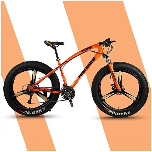 Fat Tyre Mountain Bike : LYTLD Adult Mountain Bikes, MTB Bicycle With 3 Cutter Wheel, Fat Tire Mens Mountain Bike, Suspension Fork, Disc Brake