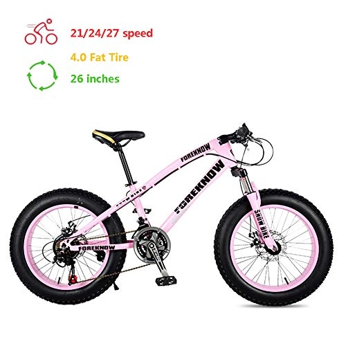 Fat Tyre Mountain Bike : LYTLD Country Mountain Bike 26 Inch with Double Disc Brake, fat bike, Adult MTB, Hardtail Bicycle with Adjustable Seat