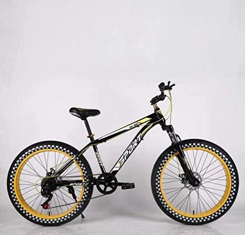 Fat Tyre Mountain Bike : Mens Adult Fat Tire Mountain Bike, Double Disc Brake Beach Snow Bikes, Road Race Cruiser Bicycle, 26 Inch Highway Wheels (Color : F, Size : 27 speed)