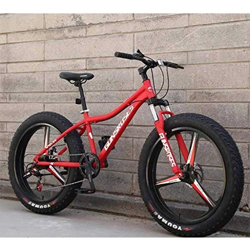 Fat Tyre Mountain Bike : MJY Mountain Bikes, 26Inch Fat Tire Hardtail Snowmobile, Dual Suspension Frame and Suspension Fork All Terrain Men's Mountain Bicycle Adult 7-10, 21Speed
