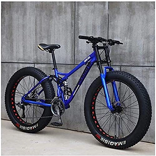 Fat Tyre Mountain Bike : MOME 21SpeedRoad Bikes Fat Tire Mountain Bike, 26 inch Mountain Bike Bicycle with disc Brakes, Frames from Carbon Steel, Suitable for People Over 175 cm United Racing Bike City Commuter Bicycle