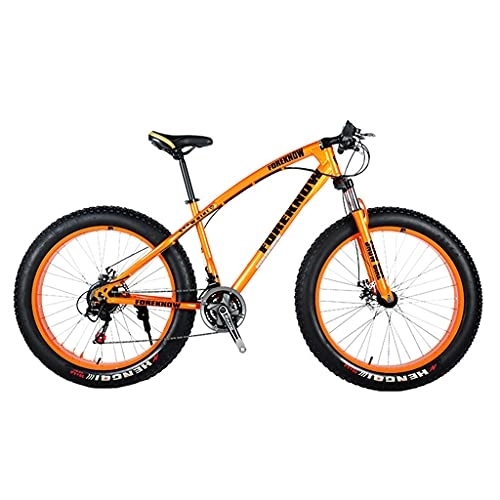 Fat Tyre Mountain Bike : Mountain Bike male and female students bicycle variable speed off-road adult super wide tire (24 / 26 inch 21 speed)