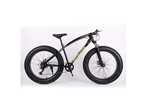 Fat Tyre Mountain Bike : Mountain Bike, Mountain Bike 26 inch Off-Road ATV 24 Speed Snowmobile Speed Mountain Bike 4.0 Big Tire Wide Tire Bicycle, Silver, Black, A