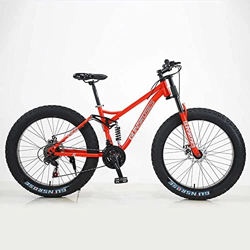 Fat Tyre Mountain Bike : MYJOYSUE 24 Inch / 26 Inch Snowmobile 4.0 Fat Tire Variable Speed Mountain Bike Off-road