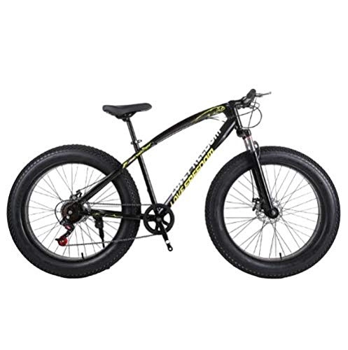 Fat Tyre Mountain Bike : NANXCYR 26 Inches Mountain Bikes Fat Bicycles High Carbon Steel Off-Road Bike Beach Snow Bike 27 Speed 4.0 Wide Tire Dual Disc Brake Men's Womens, C