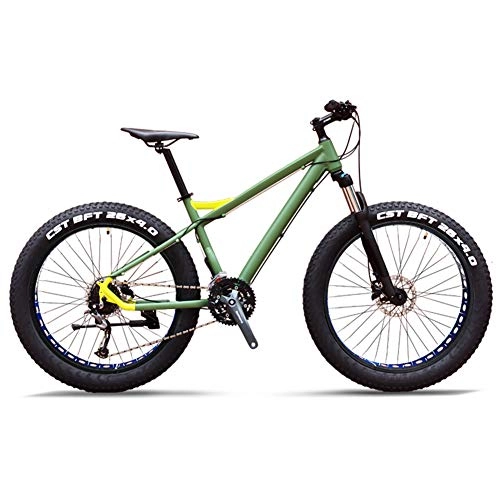 Fat Tyre Mountain Bike : NENGGE 27-Speed Mountain Bikes, Professional 26 Inch Adult Fat Tire Hardtail Mountain Bike, Aluminum Frame Front Suspension All Terrain Bicycle, C