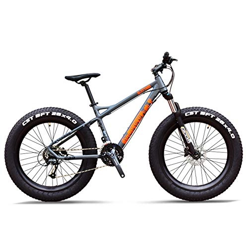 Fat Tyre Mountain Bike : NENGGE 27-Speed Mountain Bikes, Professional 26 Inch Adult Fat Tire Hardtail Mountain Bike, Aluminum Frame Front Suspension All Terrain Bicycle, D