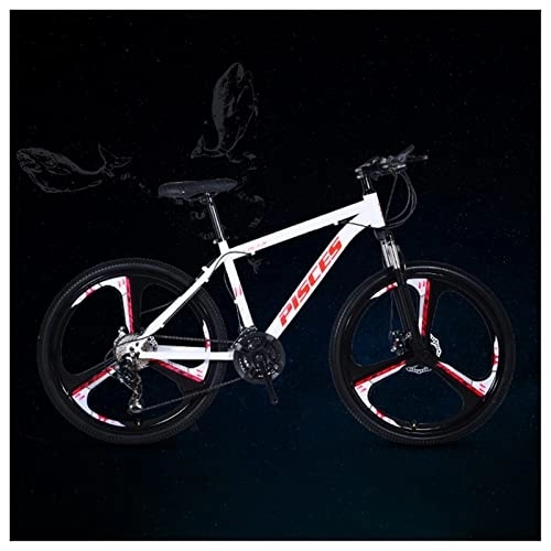 Fat Tyre Mountain Bike : NENGGE Hardtail Mountain Bike 24 Inch, 12 Constellations Mountain Trail Bike for Mens Women, Front Suspension Mountain Bicycle with Dual Disc Brake, High Carbon Steel Bikes, Pisces, 27 Speed