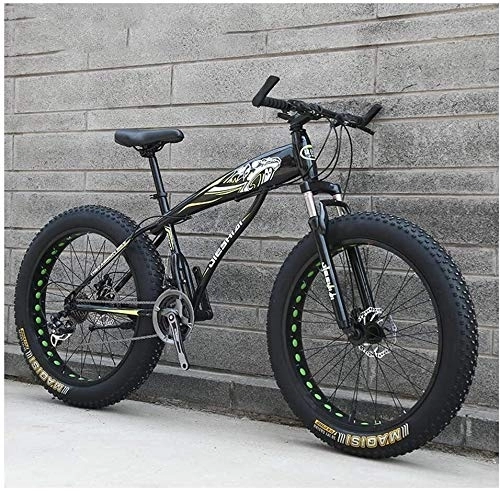 Fat Tyre Mountain Bike : Nologo Bicycle Adult Mountain Bikes, Boys Girls Fat Tire Mountain Trail Bike, Dual Disc Brake Hardtail Mountain Bike, High-carbon Steel Frame, Bicycle, Blue E, 26 Inch 21 Speed, Size:24 Inch 21 Speed