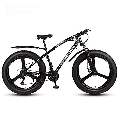 Fat Tyre Mountain Bike : Qinmo Mountain Bike, 26 Inch Fat Tire Mountain Bike, Dual Suspension Frame and Suspension Fork All Terrain Mountain Bike, 24 Speed, 3 cutter wheels (Color : E, Size : 21 speed)