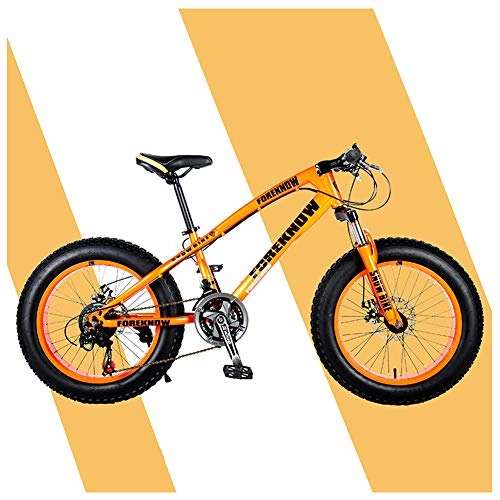 Fat Tyre Mountain Bike : QMMD 24-Inch Mountain Bikes, Hardtail Mountain Bike, Adult 7-21-24-27-Speed Mountain Trail Bike, High-carbon Steel, Dual Disc Brake Anti-Slip Bikes, H Spokes, 7 speed