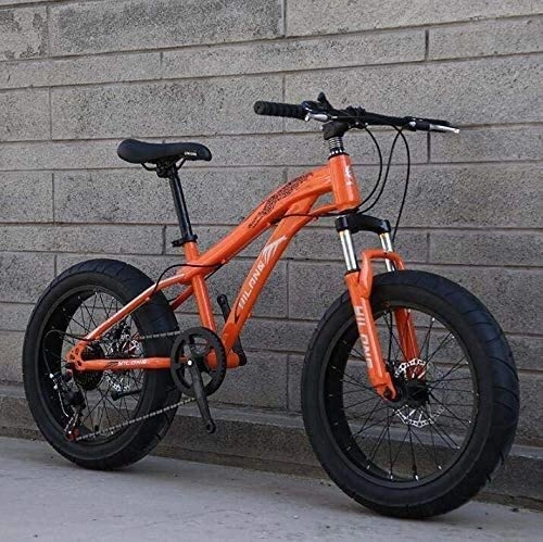 Fat Tyre Mountain Bike : QZ High Carbon Steel Frame Fat Tire Bike Bicycle Mountain Bike for Adults And Teenagers with Disc Brakes And Spring Suspension Fork (Color : B, Size : 20inch 21 speed)