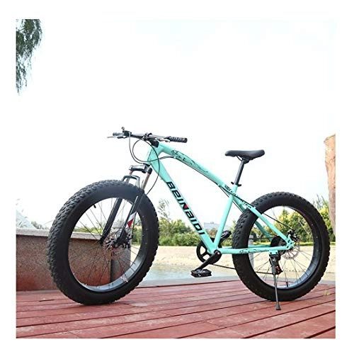 Fat Tyre Mountain Bike : RHSMW Snowmobile, Widen Big Tire Variable Speed Fat Tire Car Damping Mountain Bike Adjustable Seat of Bicycles Help To Ride Better, G, 27 speed