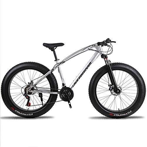 Fat Tyre Mountain Bike : RUIXFEC Adult Mountain Bike, Road Bicycle, City Bike, 26" Unisex Wheel, w 24 Speeds | All-Terrain Bicycle with Off-Road Beach Snow Mountain Bike 4.0 Large Tires Wide Tires, Multiple Colours