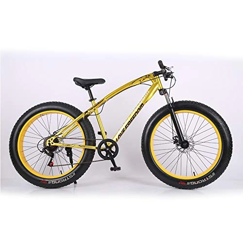 Fat Tyre Mountain Bike : SIER 26 inch off-road ATV 24 speed snowmobile speed mountain bike 4.0 big tire wide tire bicycle, Yellow