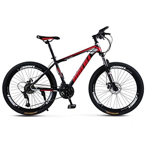 Fat Tyre Mountain Bike : Tbagem-Yjr Mountain Bike, Dual Suspension Mountain Bike 26 Inches Wheels Bicycle For Adults Boys (Color : Black red, Size : 21 speed)