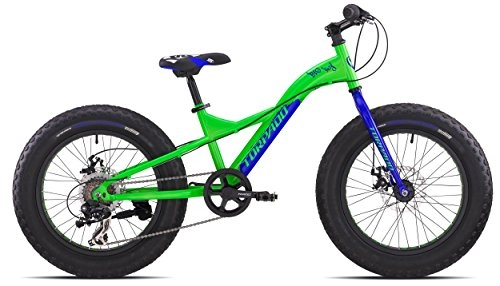 Fat Tyre Mountain Bike : Torpado Bike Fat Bike Big Boy 20"Steel 6V Neon Green (Fat) / Bicycle Fat Bike Big Boy 20" Steel 6V Green Neon (Fat)