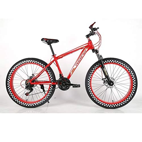 Fat Tyre Mountain Bike : Variable Speed Fat Bike Aluminum Alloy Outroad Mountain Bike, Snow Big Tires Mountain Bike Men And Women, Children's Bikes A Variety Of Colors Frame Disc Brake B -24 Speed -24 Inches