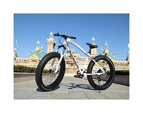 Fat Tyre Mountain Bike : without logo AFTWLKJ Road Bike Mountain Bike Fixed Gear Bike Snowmobile 4.0 Expanded Large Variable Speed Tire Fat Tire Auto Shock Absorption Mountain (Colore : A4, Numero di velocità : 27 Speed)