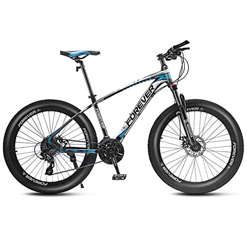 Fat Tyre Mountain Bike : XHJZ 27.5 Inch Mountain Bikes, Adult 24 / 27 / 30 / 33-Speed Hardtail Mountain Bike, Aluminum Frame, All Terrain Mountain Bike, Adjustable Seat, A, 27 speed