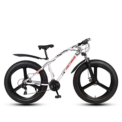 Fat Tyre Mountain Bike : XIAOFEI 26 Inch Double Disc Brake Wide Tire Off-Road Variable Speed Bicycle Adult Mountain Bike Fat Bikes, Adult Mates Hanging Out Together, B2, 24IN