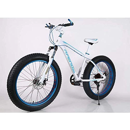 Fat Tyre Mountain Bike : XIAOFEI Bicycle 21 Speed Mountain Bike 26 Inch 4.0 Fat Tire Snow Bike Double Disc Shock Absorbing Bicycle, A6