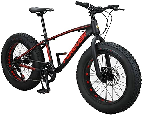 Fat Tyre Mountain Bike : XinQing Kids Mountain Bikes, 20 Inch 7-Speed Fat Tire Anti-Slip Bikes, Aluminum Frame Dual Disc Brake Bicycle, Hardtail Mountain Bike