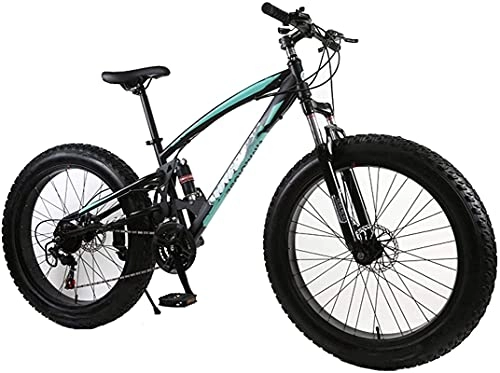 Fat Tyre Mountain Bike : YANGHAO-Adult mountain bike- Mountain Bike, for Double Disc Brake Beach Bicycle Snow Bike Light High Carbon Steel 26 Inch Mountain Bicycle, for Urban Environment and Commuting To and From Get Off Work Y