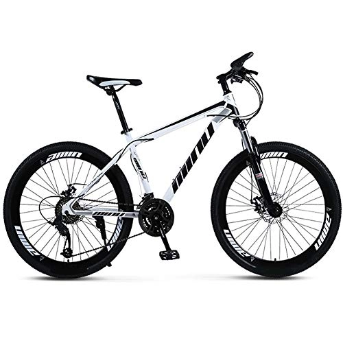 Fat Tyre Mountain Bike : YGTMV Mountain Bike Disc Brake Shock Absorption 21 / 24 / 27 / 30 Speeds Disc Brakes Fat Bike 24-26 Inch 40 Knife Adult Outdoor Student Mountain Snow Bicycle, 24 inch, 21 speed
