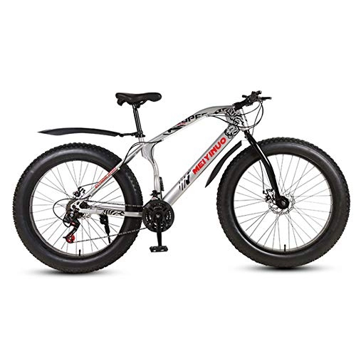 Fat Tyre Mountain Bike : YUANP Mountain Bike - 26inch - Shimano 21-Speed Gears, Fork Suspension - Children's Bicycle For Boys And Girls - Frame Bag, Gold-21speed