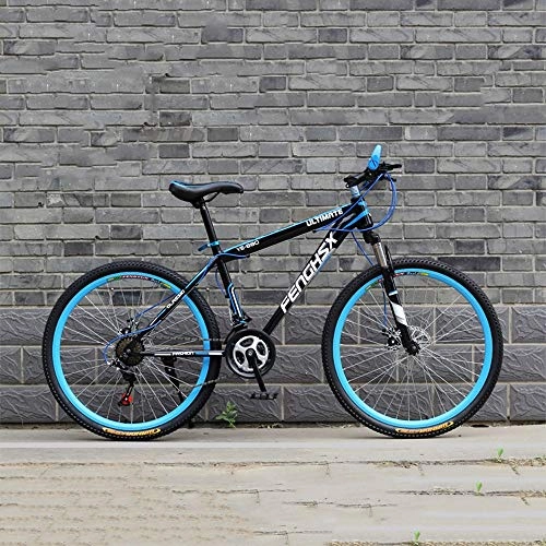 Fat Tyre Mountain Bike : YXWJ 24 / 26 Inch Mountain Bike For Adults Dual Disc Brake Fat Tire Mountain Trail Bike 24 / 27speed Off-Road Variable Speed Racing Bikes For Men And Women (Color : 26 inches, Size : 24 speed)